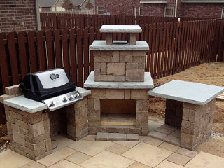 Outdoor Fireplace and Grill